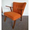 Danish Teak Leaning Chair in Bute wool